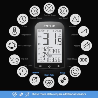 CYCPLUS Bike Computer GPS Wireless, 2,9" obrazovka ANT+ cyklistický počítač GPS s funkcí Bluetooth.bike speedometer speed cadenc